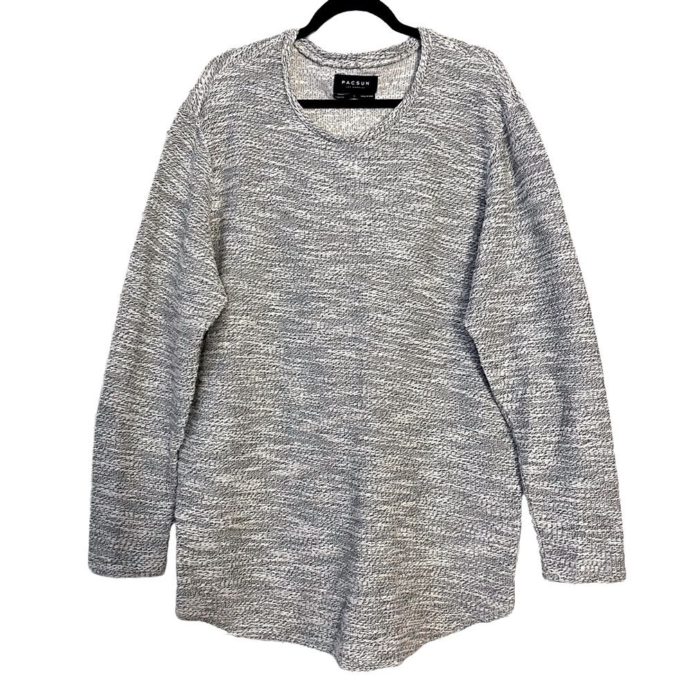 PACSUN Men’s Grey Tone Knit Pullover